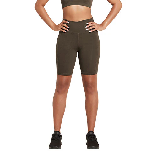 Boody Motivate 8" High-waist Shorts Dark Olive | Str. S