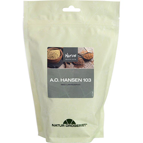 A. O. Hansen 103 med lakridsrod.