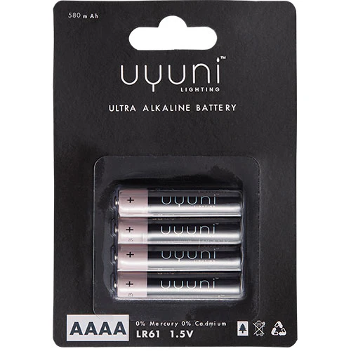 Uyuni lighting AAAA Battery, 1,5V, 580mAh, 4-pack