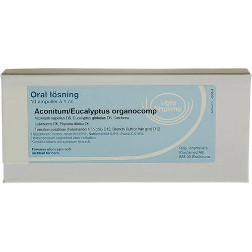 Vala Pharma Aconitum/Eucalyptus Organocomp | 10 AMP