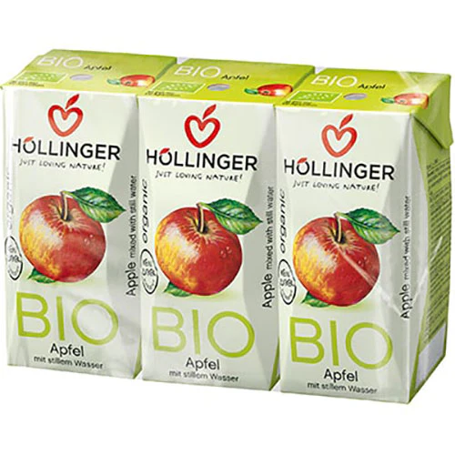 Hollinger Juice 3 x 200 ml Økologisk | Äppeljuice