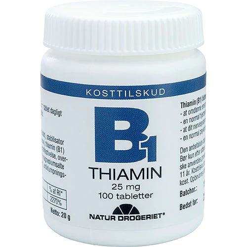 Natur-Drogeriet B1 Vitamin 25 Mg | 100 tabletter