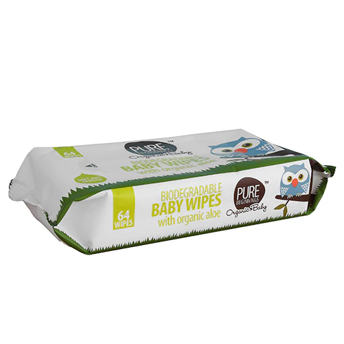 Pure Beginnings Baby Vådservietter Aloe Vera Økologisk Bionedbrydelige