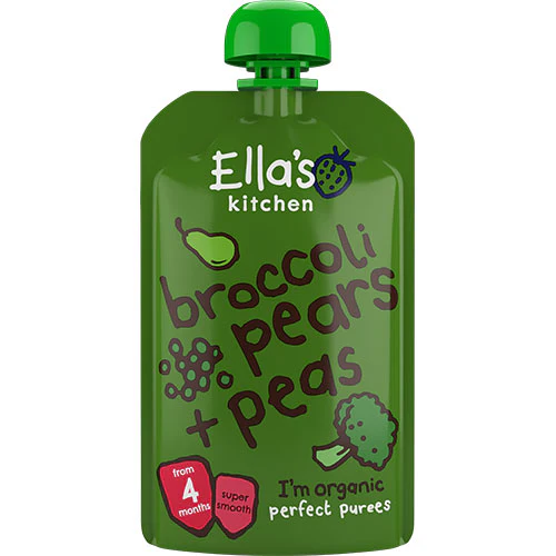Ellas Kitchen Babymos broccoli pære & ærter fra 4 mdr. Økologisk | 120 g