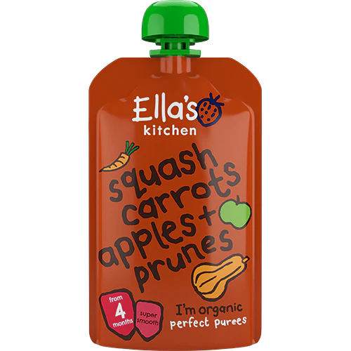 Ellas Kitchen Babymos butternut, gulerod, æble & sveske 4 mdr. Økologisk | 120 g