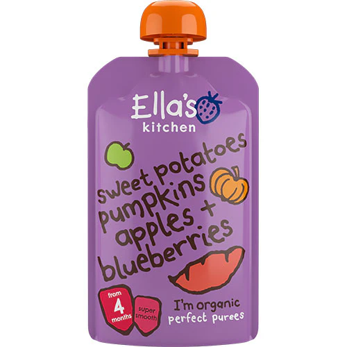 Ellas Kitchen Babymos søde kartofler, græskar, æble & blåbær | 120 g