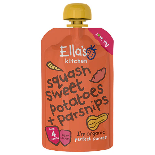 Ellas Kitchen Babymos squash søde kartofler & pastinak 4 mdr Økologisk | 120 g