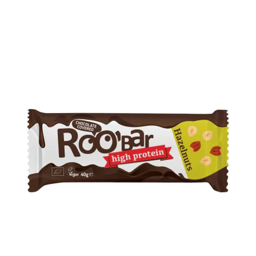 ROO'bar Choko Hasselnød Protein Økologisk | 40 g
