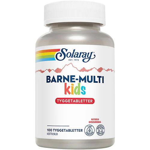 Solaray Barne-multi Tyggevit. Børn | 100 tabletter
