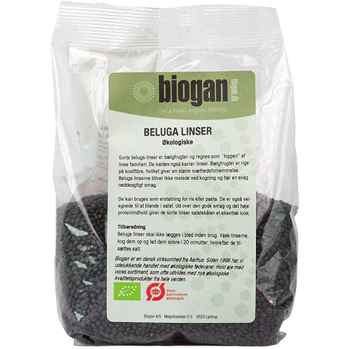 Biogan Økologiske Beluga Linser | 500 g