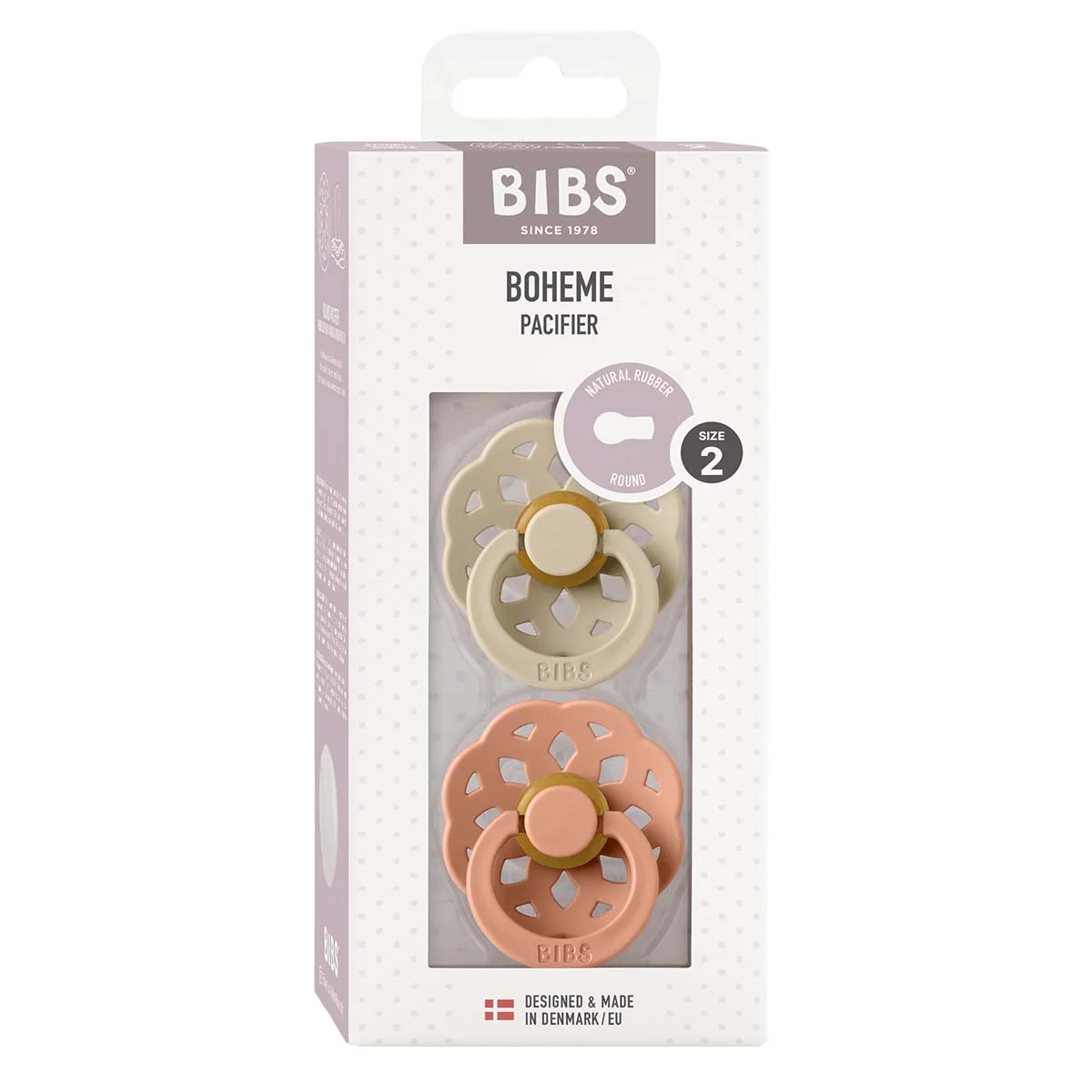 BIBS Boheme Latex Size 2 Vanilla/Peach 2 PACK - Image 4