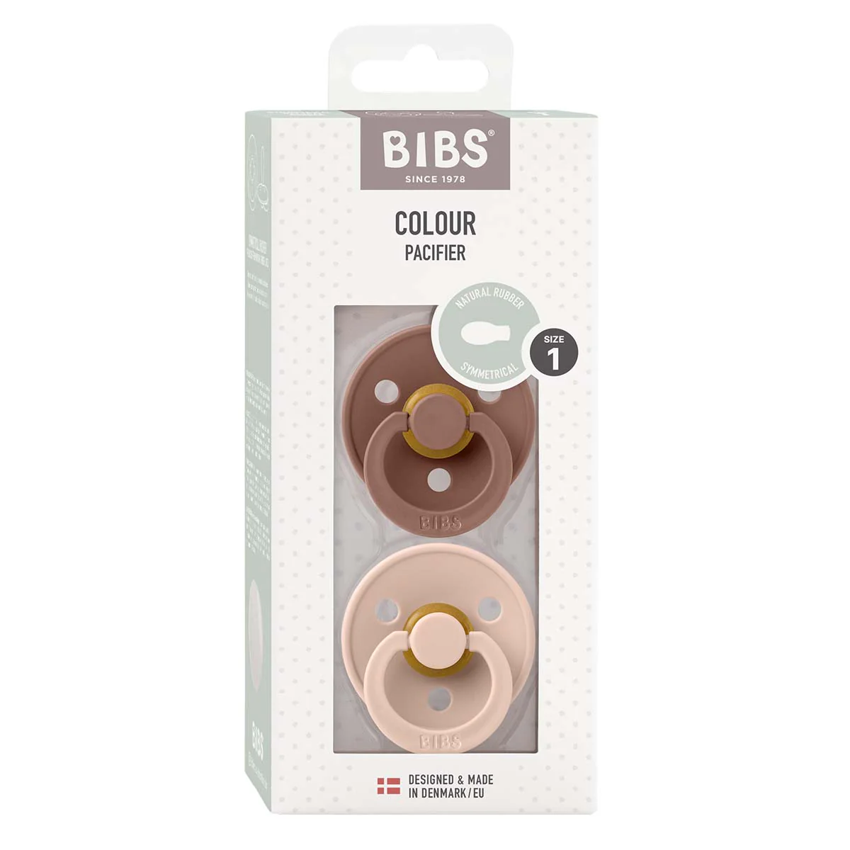 BIBS Colour Latex Size 1 Symmetrical Blush/Wood - Image 3