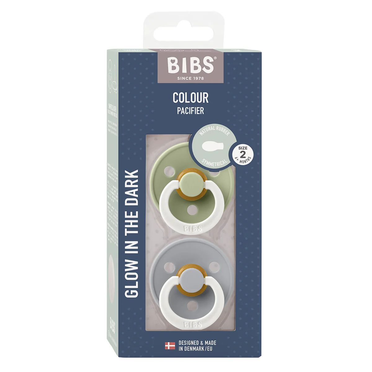 BIBS Colour Latex Sage GLOW/Cloud GLOW | Size 2 - Image 3