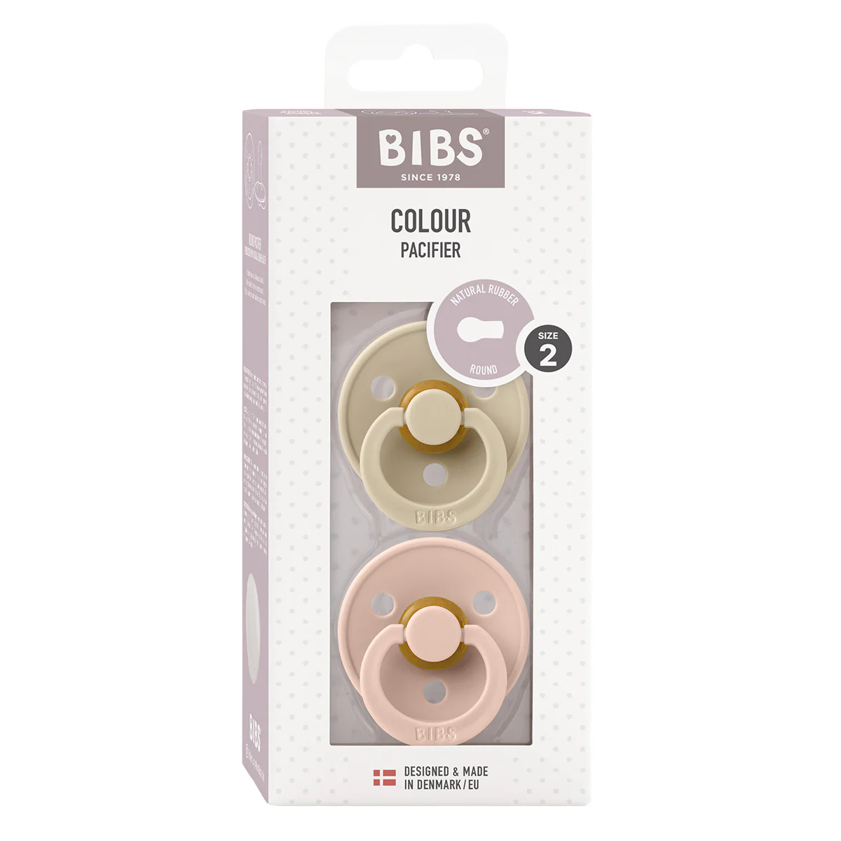 BIBS Colour Latex Size 2 Vanilla/Blush 2 PACK - Image 2