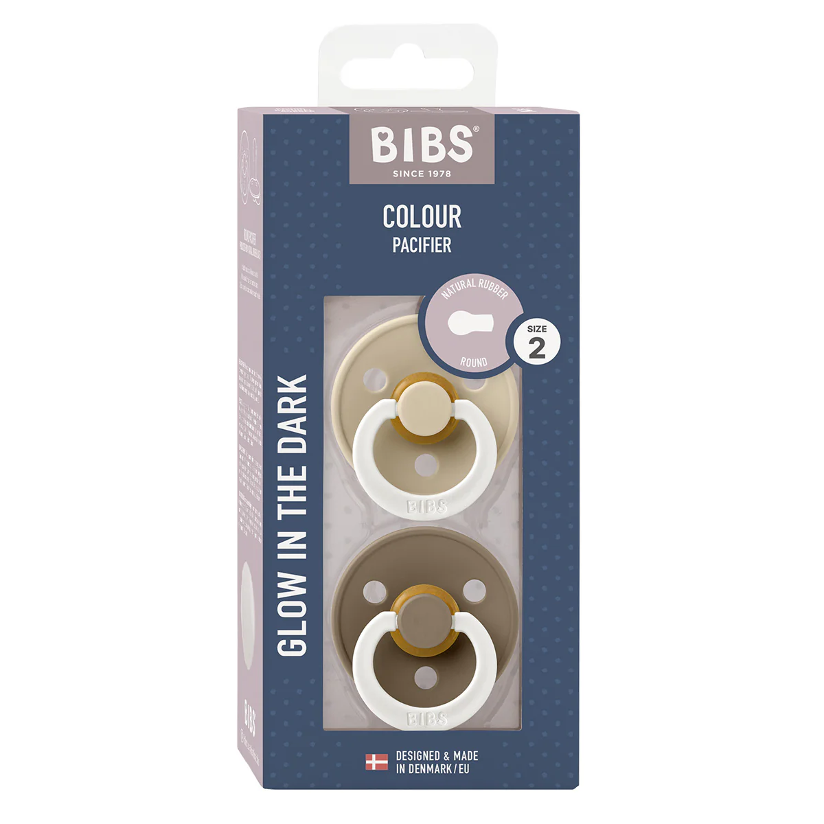 BIBS Colour Latex Vanilla GLOW/Dark Oak | Size 2 - Image 2