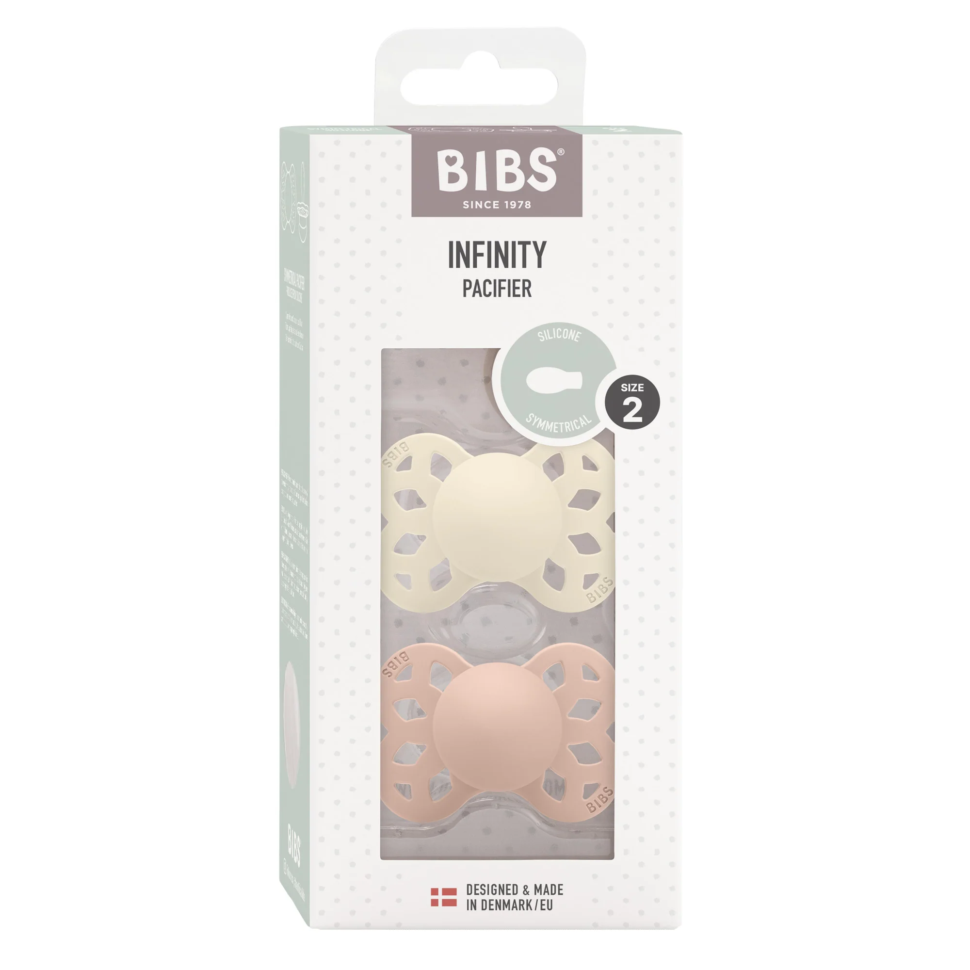 BIBS Infinity Silicone Symmetrical Ivory/Sage | Size 2 - Image 2