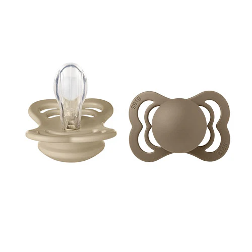 BIBS Supreme Silicone Vanilla/Dark Oak | Size 1