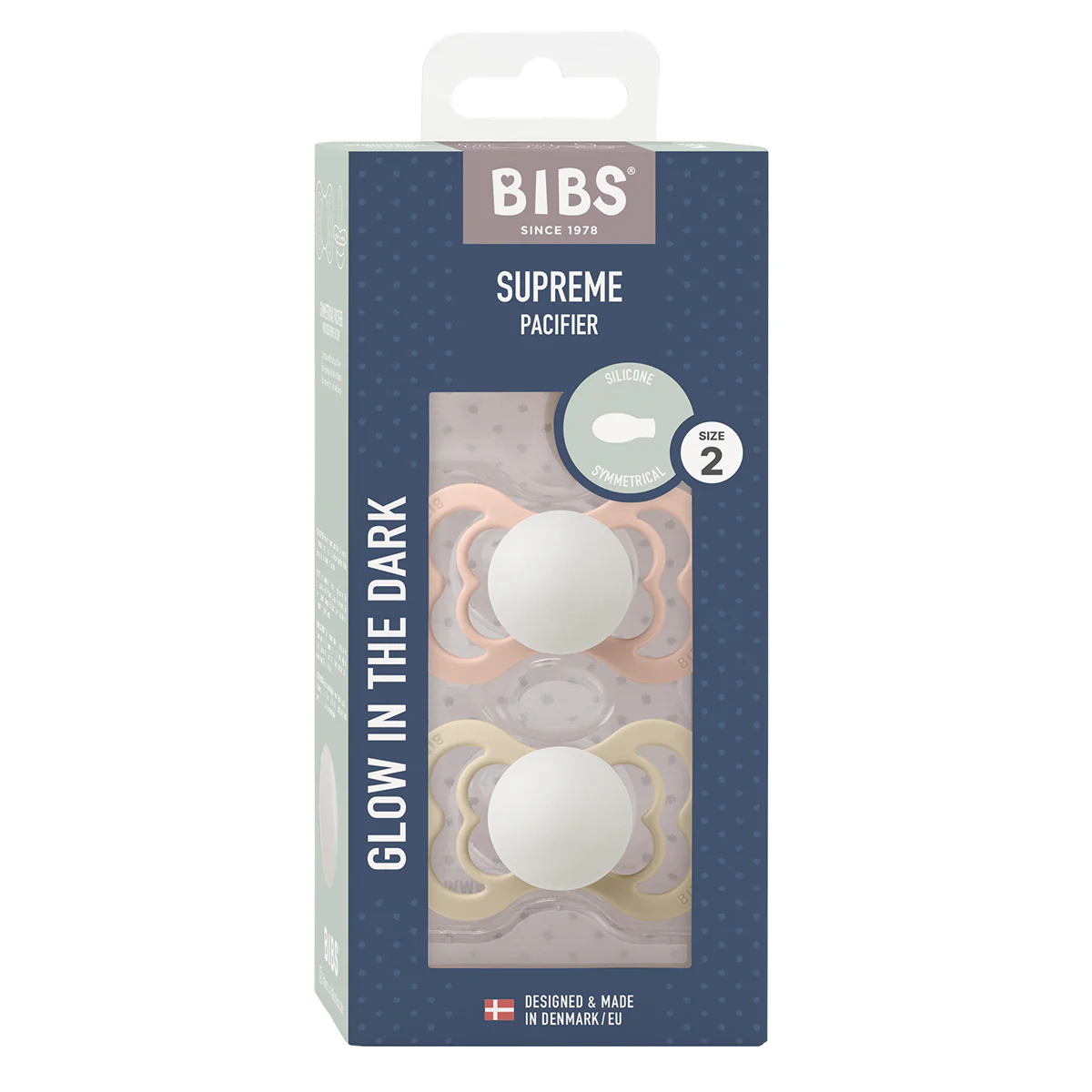BIBS Supreme Silicone Blush GLOW/Vanilla | Size 2 - Image 4