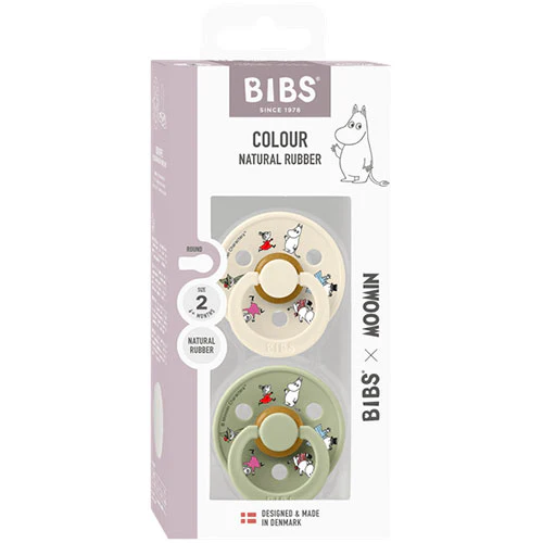 BIBS X Moomin Friends Latex Size 2 Ivory mix | 1 Pakke