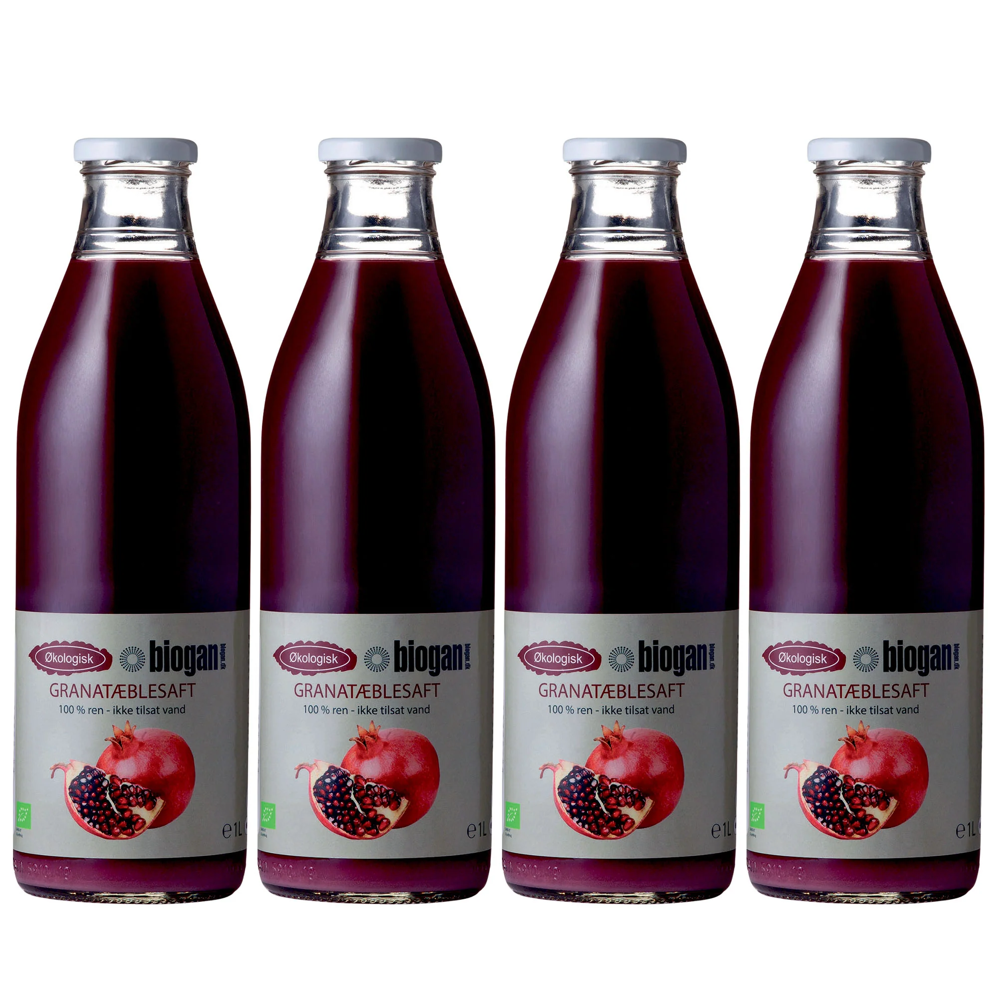 Biogan Granatæblesaft Ø | 4 x 1 ltr