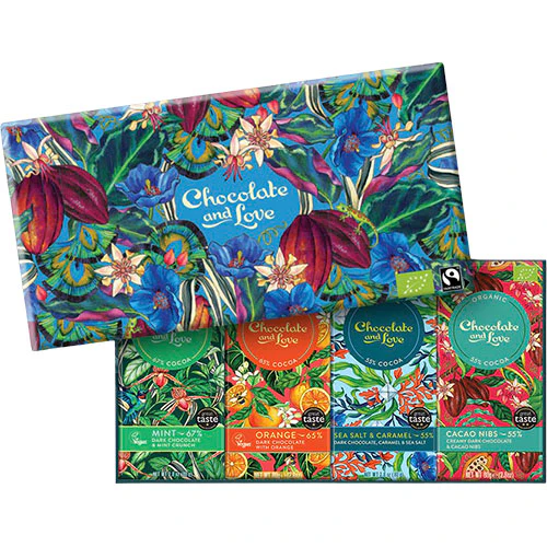 Chocolate and Love Blue Oasis Gaveæske Økologisk | 320 g