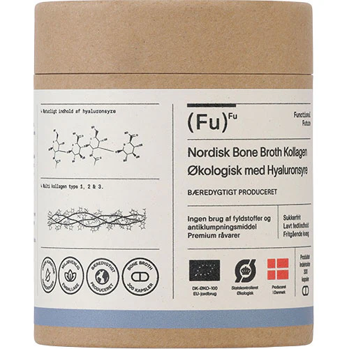 Functional Future Bone Broth Collagen med Hyaluronsyre Økologisk | 300 kapsler