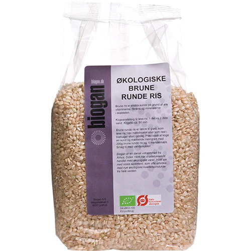 Biogan Økologiske Brune Runde Ris | 1 kg