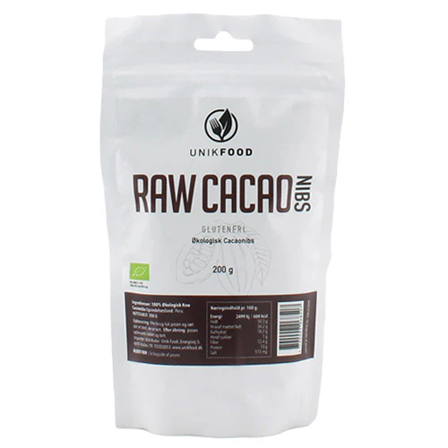 Unikfood Cacao Nibs Grofthakkede Økologisk | 200 g