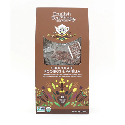 English Tea Shop Chocolate, Rooibos & Vanilla Tea Økologisk | 15 breve