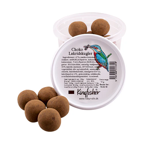 Kingfisher Choko Lakridskugler | 70 g