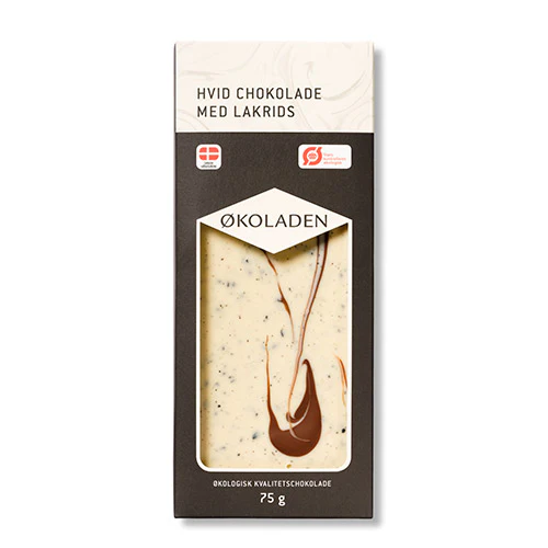 Økoladen Chokolade Hvid Lakrids Økologisk | 75 g