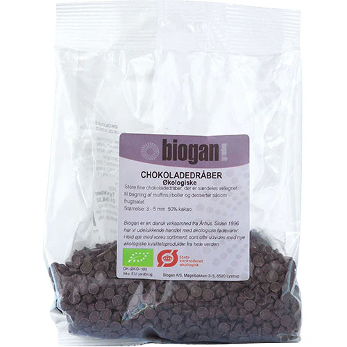 Biogan Økologiske Chokoladedråber | 200 g
