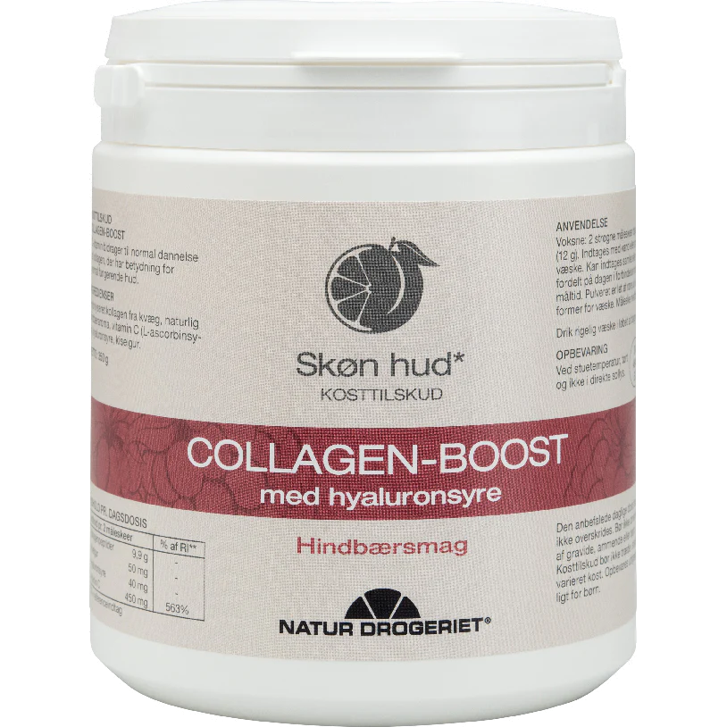 Collagen-boost med hyaluronsyre - Hindbærsmag