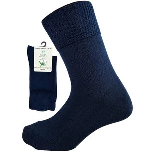 Kilde & Co. Cotton - Diabetic & Comfort Sock Mørkeblå | Str. 43-46