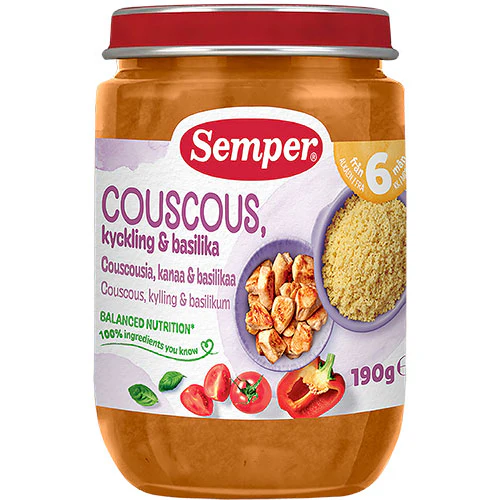 Semper Couscous Med Kylling Fra 6 Mdr. | 190 g