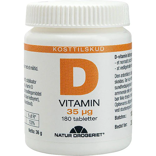Natur-Drogeriet D3-vitamin 35 mcg | 180 tabletter