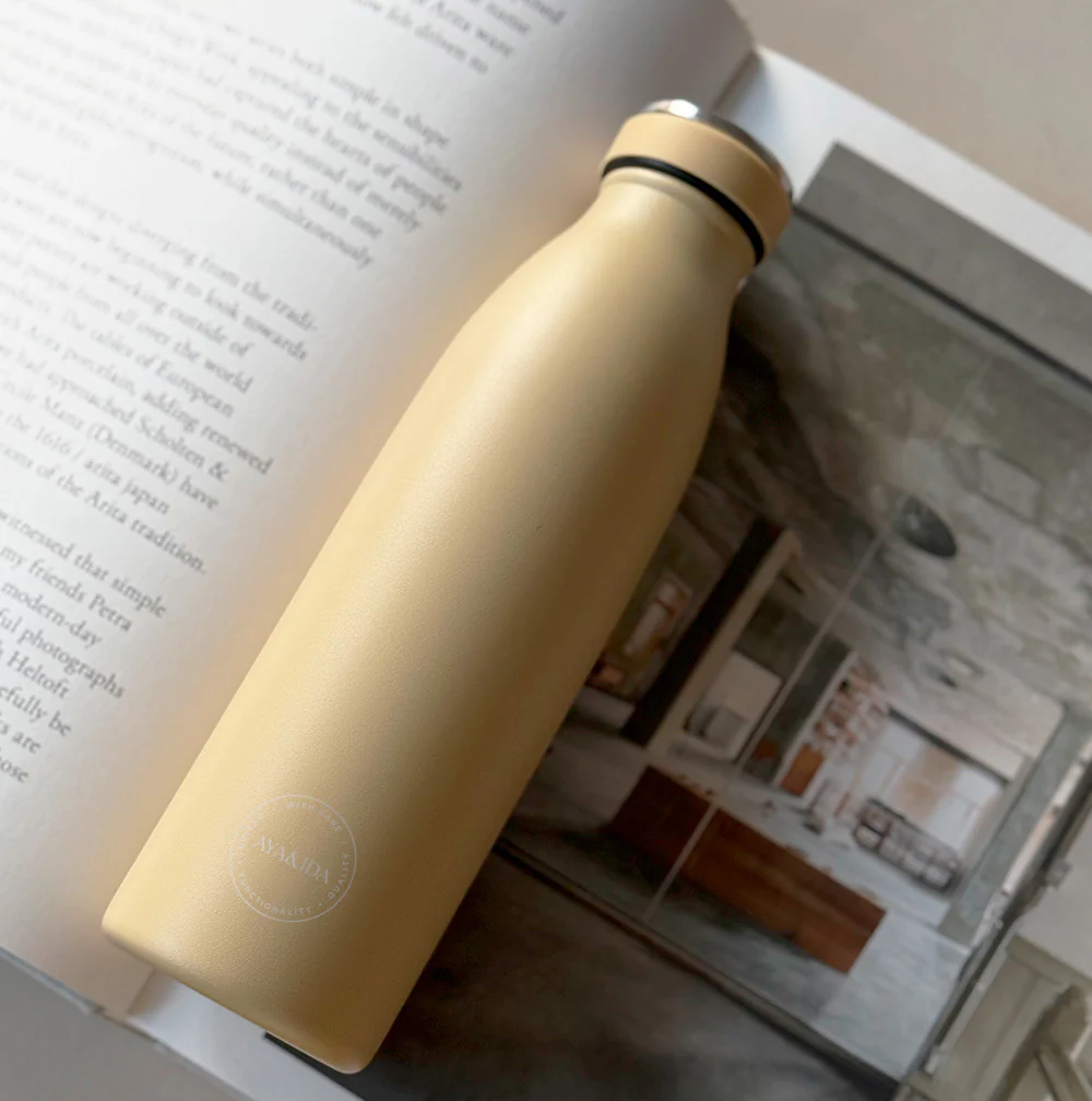 AYA&IDA Drinking Bottle 500ml | Dusty Yellow - Image 2