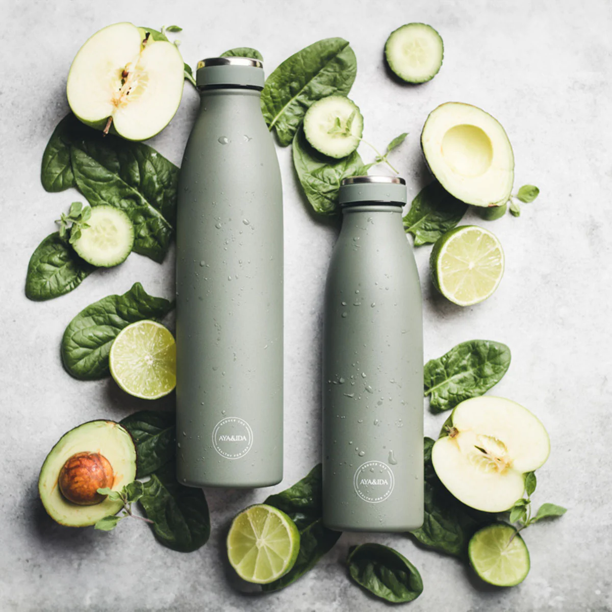 AYA&IDA Drinking Bottle 500ml | Tropical Green - Image 2