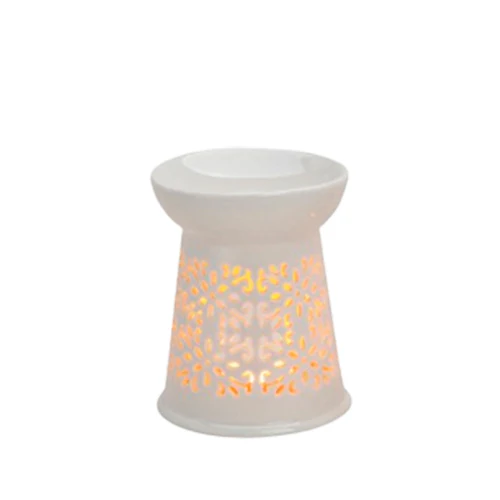 Fischer Pure Nature Duftlampe Blomst Hvid H:13 Cm / B: 10 Cm