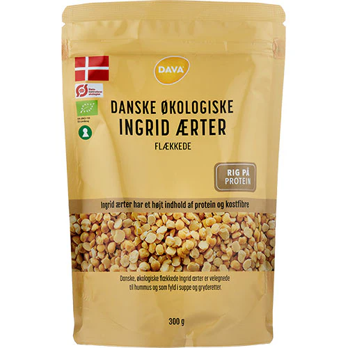 DAVA Flækkede Ingrid ærter Økologisk | 300 g