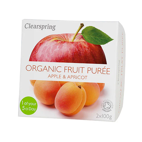 Clearspring Frugtpuré Økologisk 200 g | Æble Og Abrikos