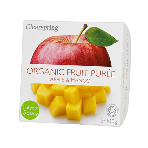 Clearspring Frugtpuré Økologisk 200 g | Æble Og Mango