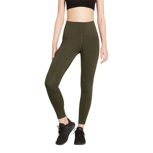 Boody Full-length High-waist Tights Dark Olive | Str. Xs