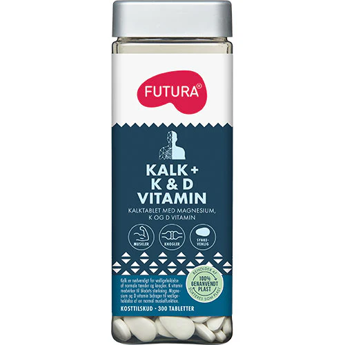 Futura Kalk + K & D Vitamin | 300 tabletter