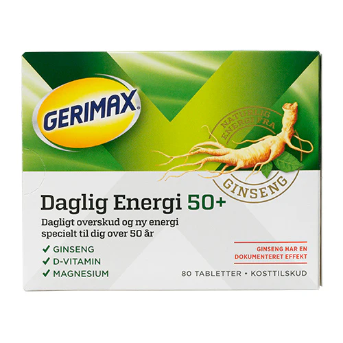 Gerimax Dalig Energi 50+ | 80 tabletter