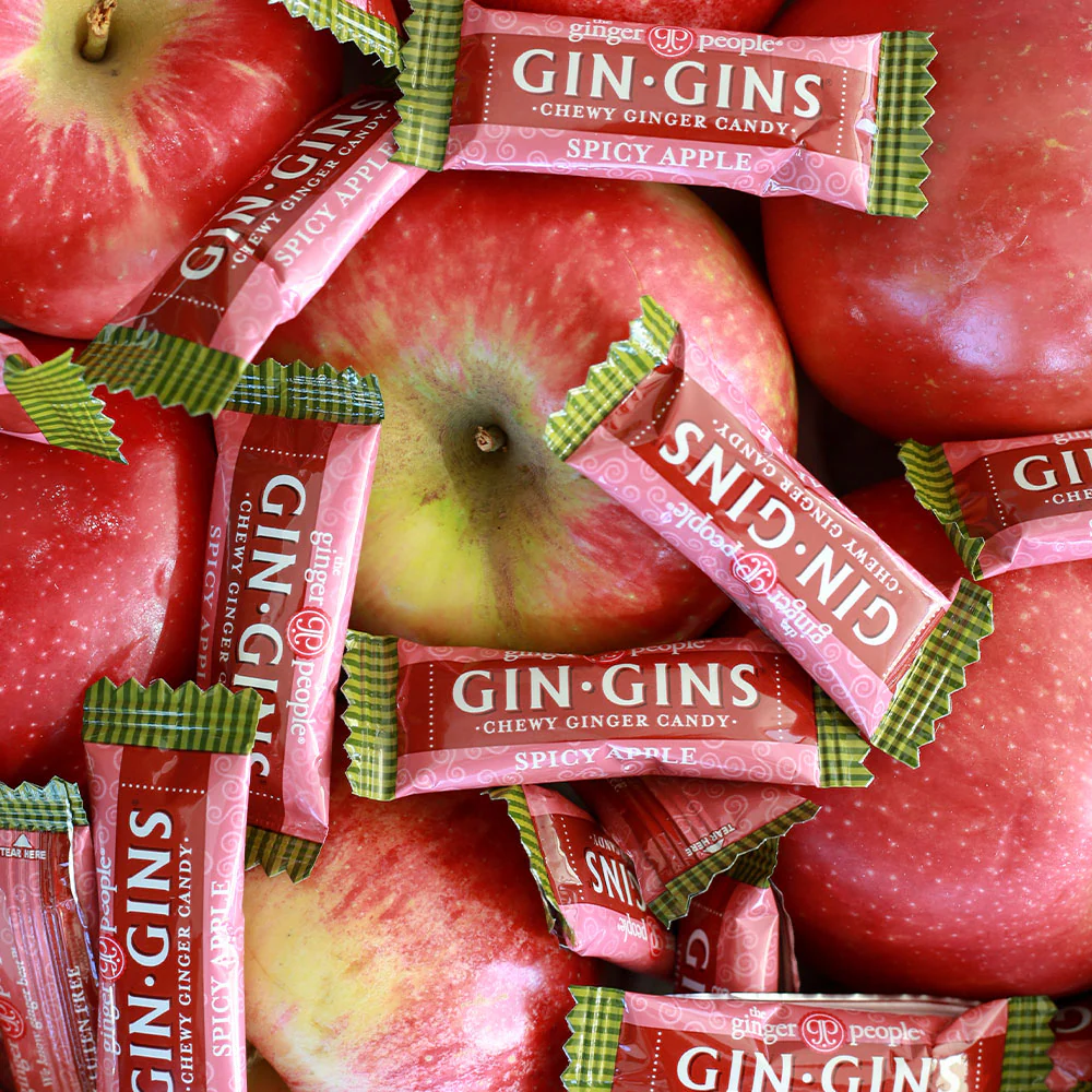 Ginger Chews (Gins Gins) Spicy Apple Travel Pack - Image 2
