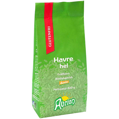 Aurion Glutenfri Hel Havre Økologisk Demeter | 800 g
