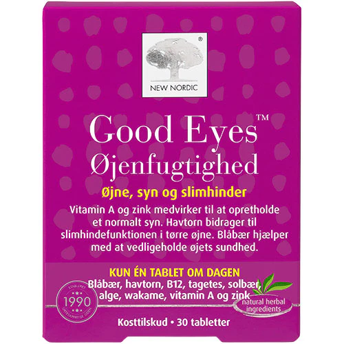 New Nordic Good Eyes Øjenfugtighed | 30 tabletter
