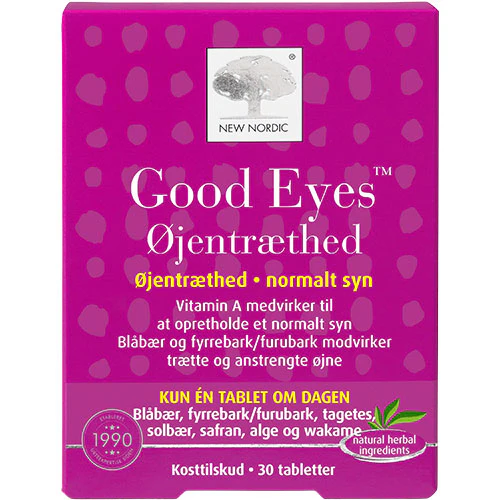 New Nordic Good Eyes Øjentræthed | 30 tabletter
