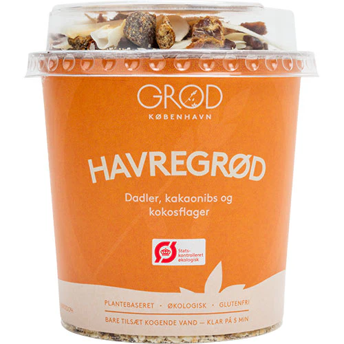 GRØD Havregrød m dadler, kakaonibs & kokosflager Økologisk | 71 g